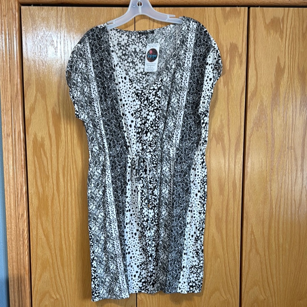 Black and White Floral Dress